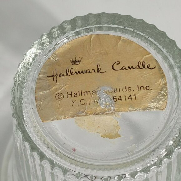 Hallmark Clear Glass Votive Tea Light Candle Holder With Joy Brite Red Candle - Picture 3 of 6